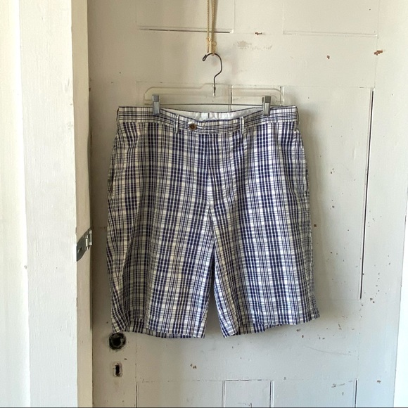 Land's End Plaid Seersucker Shorts - Picture 8 of 9